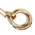 Trinity Pendant Necklace 18K Tricolor Gold
