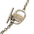 Vara Plate Motif Pendant Necklace Silver Metal