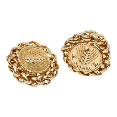 CC Logo Clip-On Earrings Metal
