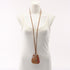 Clochette Pendant Necklace Leather Brown Multi-color
