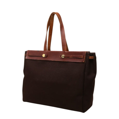 Herbag Cabas Toile and Leather MM