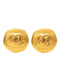 CC Logo Clip-On Earrings Metal Gold-Tone Metal