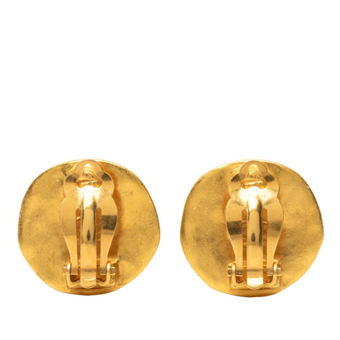 CC Logo Clip-On Earrings Metal Gold-Tone Metal