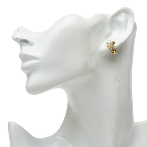 Clip-On Earrings Pearl Clip-On Gold-Tone Metal