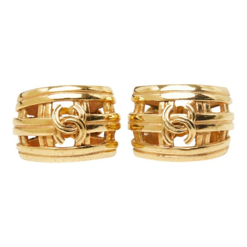 CC Logo Clip-On Earrings Metal Gold-Tone Metal