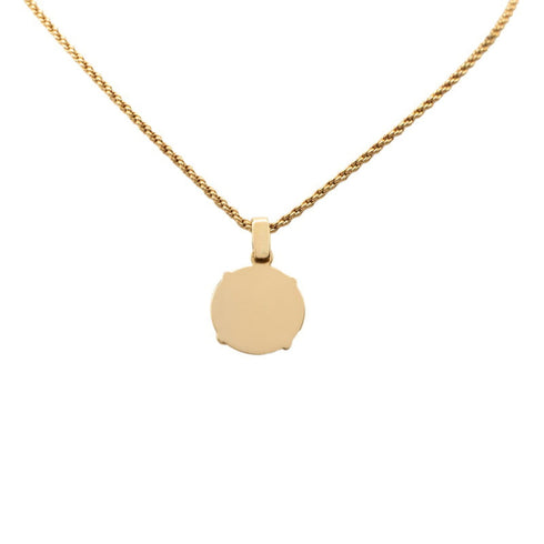 Pendant Necklace Gold With Black Plating