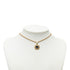 Pendant Necklace Gold With Black Plating