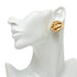 CC Logo Round Clip-On Earrings Metal Gold-Tone Metal