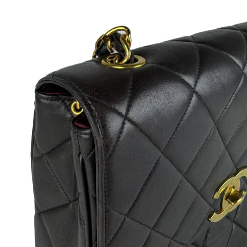 Vintage Square CC Flap Bag Quilted Lambskin Medium