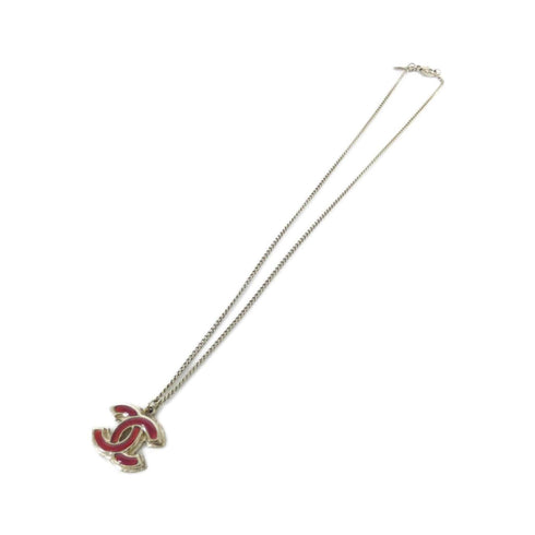 Pendant Necklace Metal Gold and Red