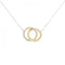 1837 Interlocking Pendant Necklace Sterling Silver and 18K Yellow Gold