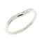 Curved 1P Ring Platinum with Diamond