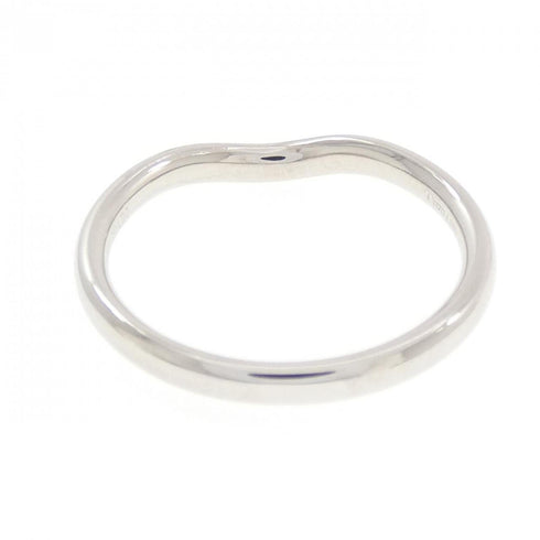 Curved 1P Ring Platinum with Diamond