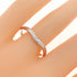 Curved 1P Ring Platinum with Diamond