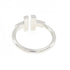 Band Ring 18K White Gold with Diamond and Turquoise