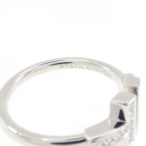 Band Ring 18K White Gold with Diamond and Turquoise