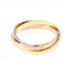 Vendome Louis Cartier Band Ring 18K Tricolor Gold