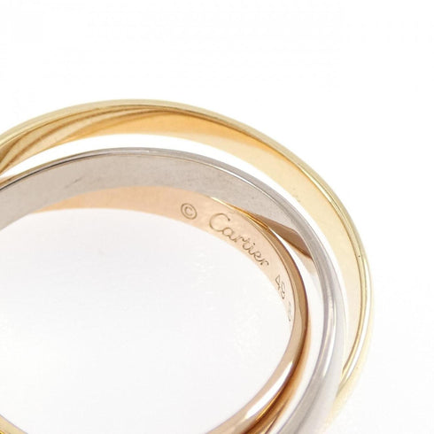 Vendome Louis Cartier Band Ring 18K Tricolor Gold