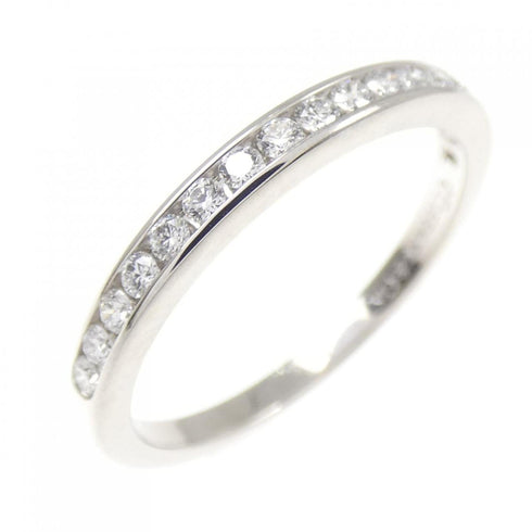 Half Circle Channel Setting Ring Platinum with Diamond