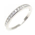 Half Circle Channel Setting Ring Platinum with Diamond