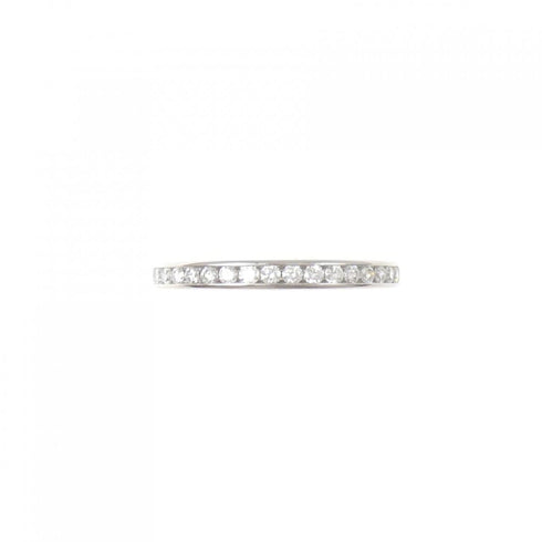 Half Circle Channel Setting Ring Platinum with Diamond
