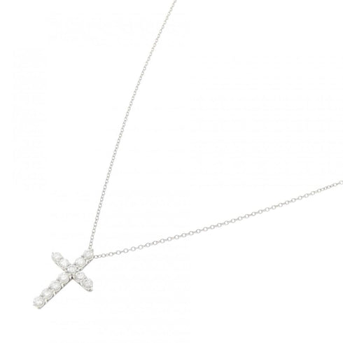 Cross Pendant Necklace Platinum with Diamond