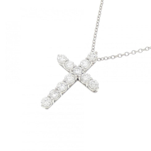 Cross Pendant Necklace Platinum with Diamond