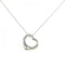 Open Heart Pendant Necklace Platinum 15.3mm