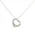 Open Heart Pendant Necklace Platinum 15.3mm