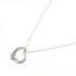 Open Heart Pendant Necklace Platinum 15.3mm