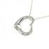 Open Heart Pendant Necklace Platinum 15.3mm