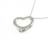 Open Heart Pendant Necklace Platinum 15.3mm