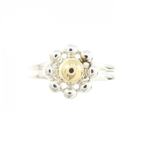 Joliebees Ring Sterling Silver and 18K Yellow Gold