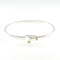 Hook and Eye Bangle Sterling Silver and 18K Yellow Gold Bracelet