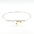 Hook and Eye Bangle Sterling Silver and 18K Yellow Gold Bracelet
