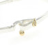 Hook and Eye Bangle Sterling Silver and 18K Yellow Gold Bracelet