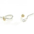 Hook and Eye Bangle Sterling Silver and 18K Yellow Gold Bracelet