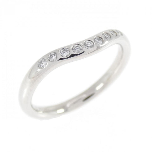 Curved Ring Platinum With Diamond