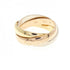 Vendome Louis Cartier Band Ring 18K Tricolor Gold