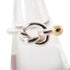 Band Ring Sterling Silver and 18K Yellow Gold