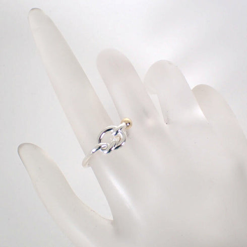 Band Ring Sterling Silver and 18K Yellow Gold