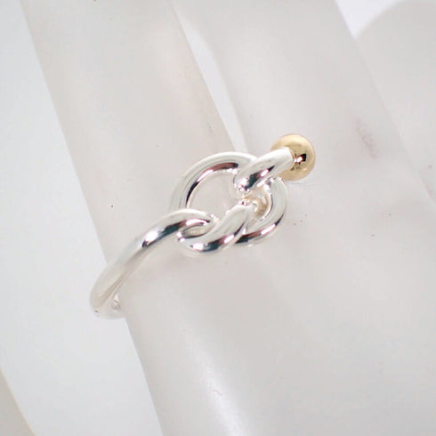 Band Ring Sterling Silver and 18K Yellow Gold