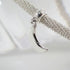 Mesh Moon Charm Half Bracelet Sterling Silver