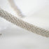 Mesh Moon Charm Half Bracelet Sterling Silver