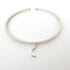 Mesh Moon Charm Half Bracelet Sterling Silver