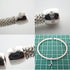 Mesh Moon Charm Half Bracelet Sterling Silver