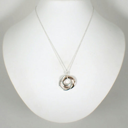 Pendant Necklace Metal and Sterling Silver