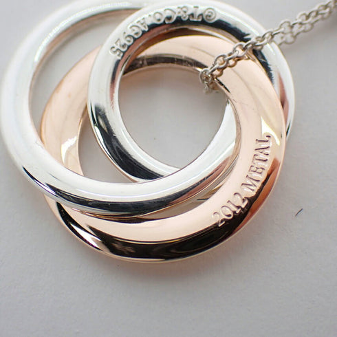 Pendant Necklace Metal and Sterling Silver