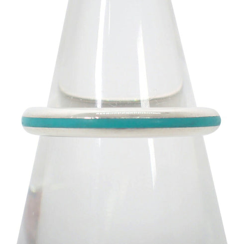 Ring Sterling Silver with Blue Enamel