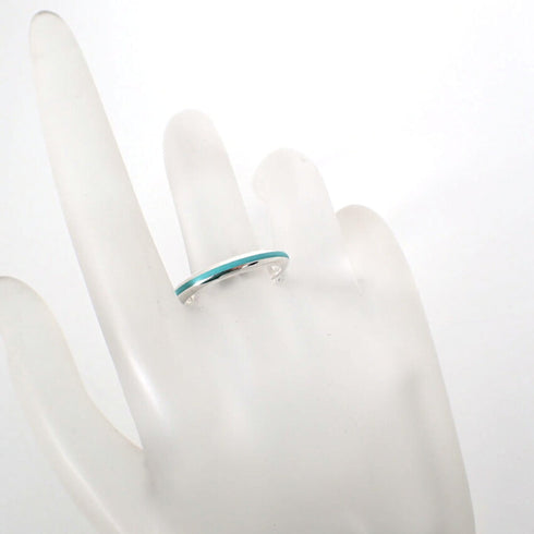 Ring Sterling Silver with Blue Enamel